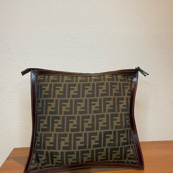 FENDI💎 Zucca Canvas Clutch Bag - Picture 3 of 5